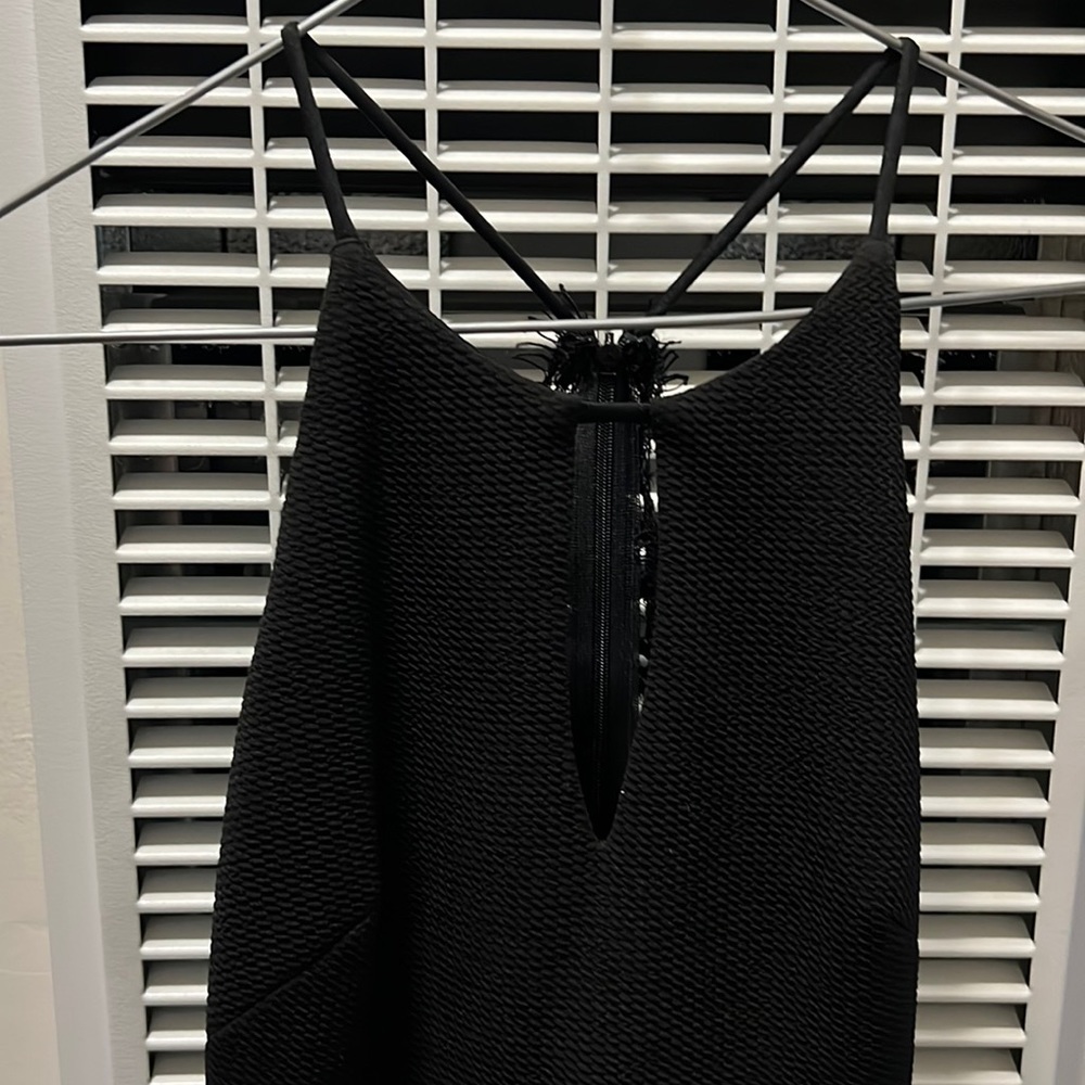 Little black dress, cute design in the back